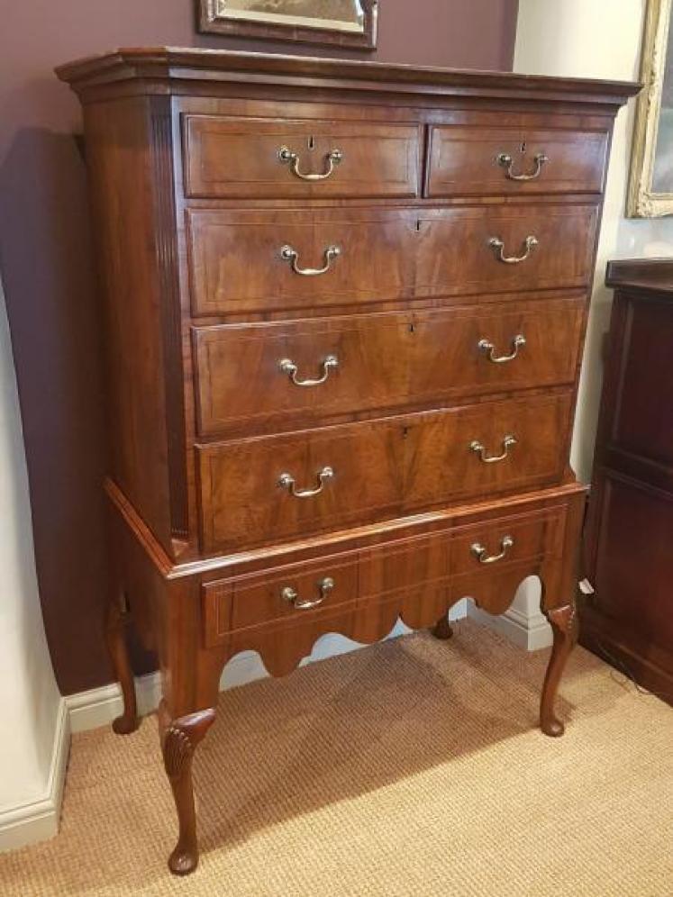 George I Period Walnut Chest On Stand - Image 1