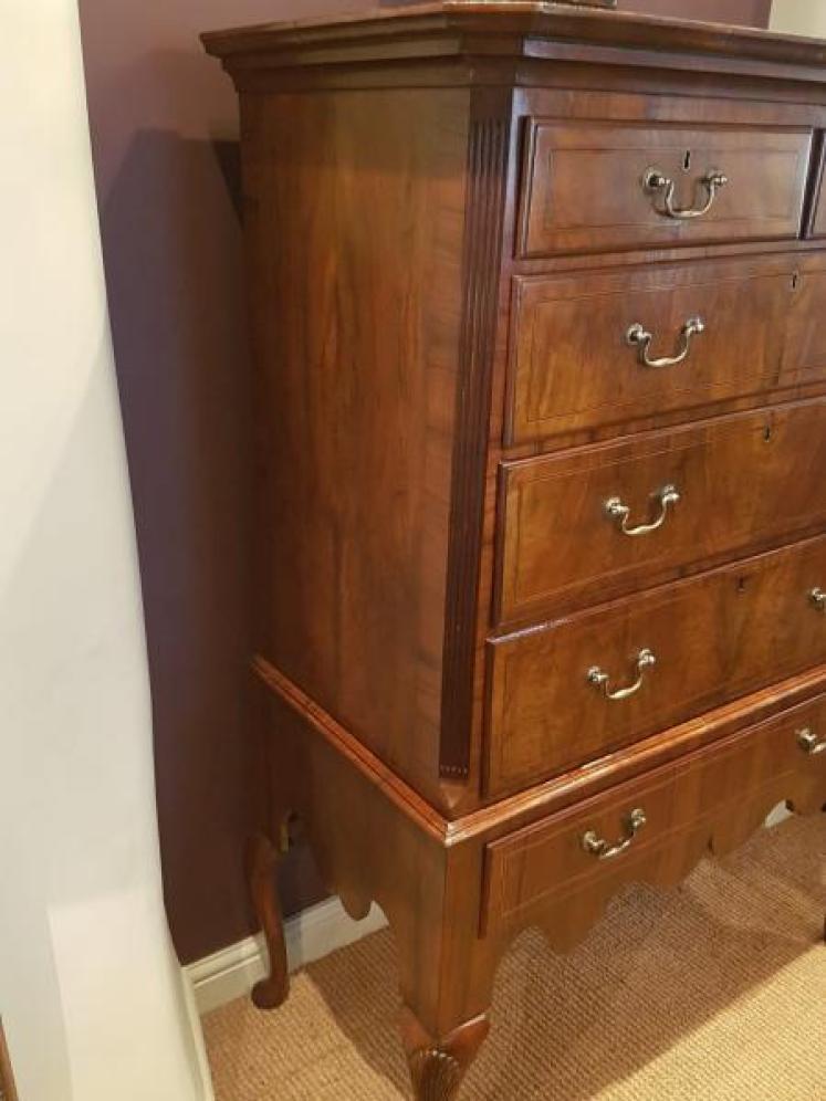George I Period Walnut Chest On Stand - Image 2