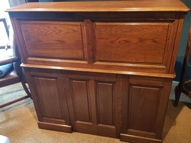Superior Victorian Solid Oak Roll Top Desk - Image 5