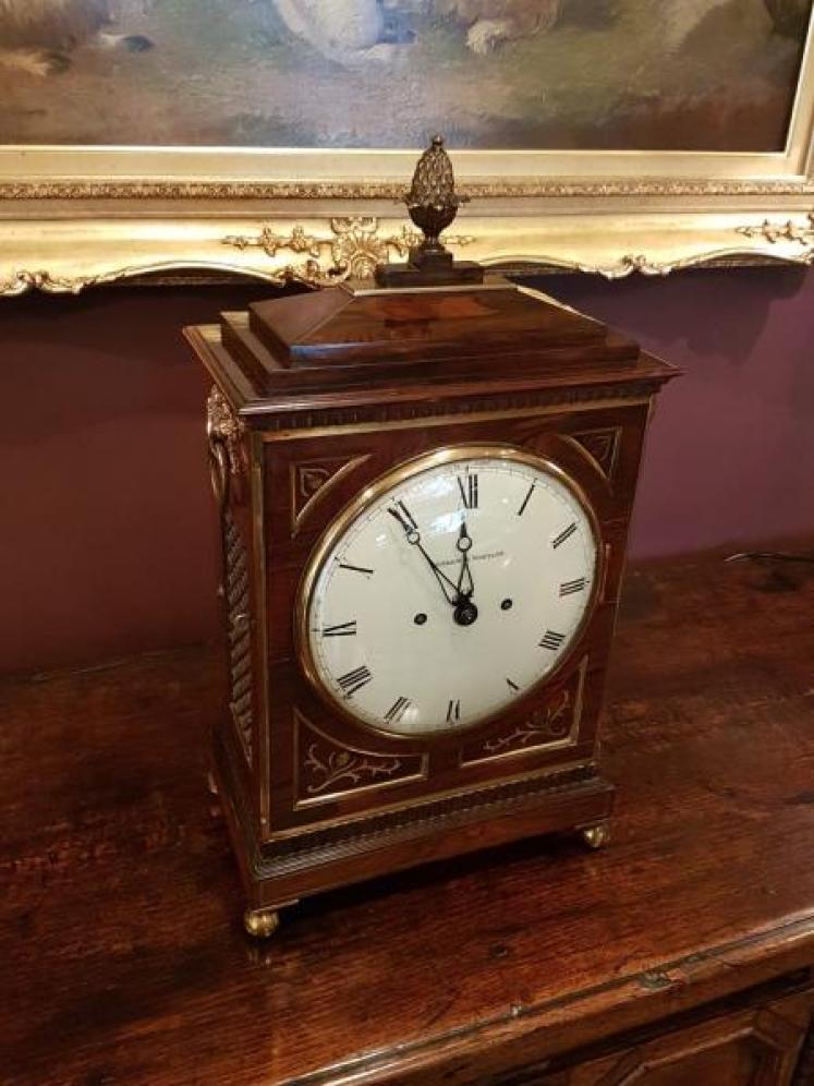 Fine George III Rosewood Fusee London Bracket Clock - Image 1