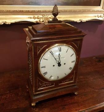 Fine George III Rosewood Fusee London Bracket Clock