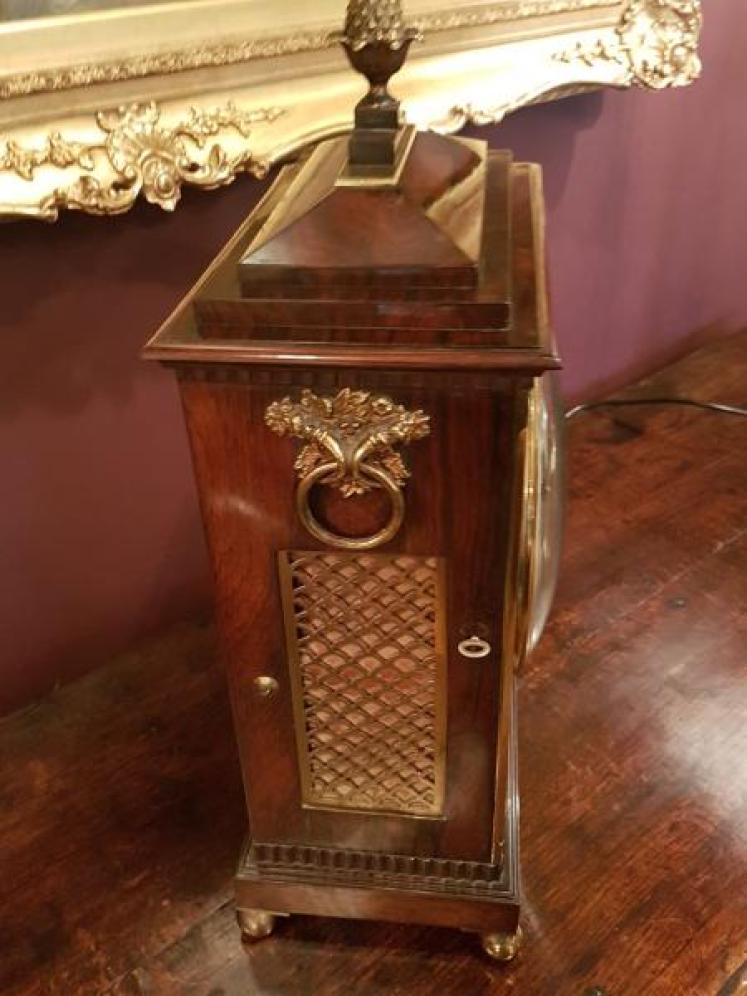 Fine George III Rosewood Fusee London Bracket Clock - Image 2