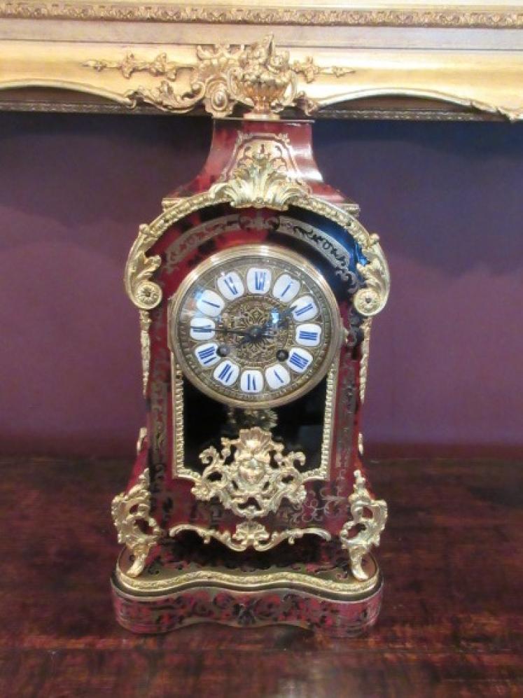 Impressive Mid Victorian Boulle Mantel Clock - Image 1
