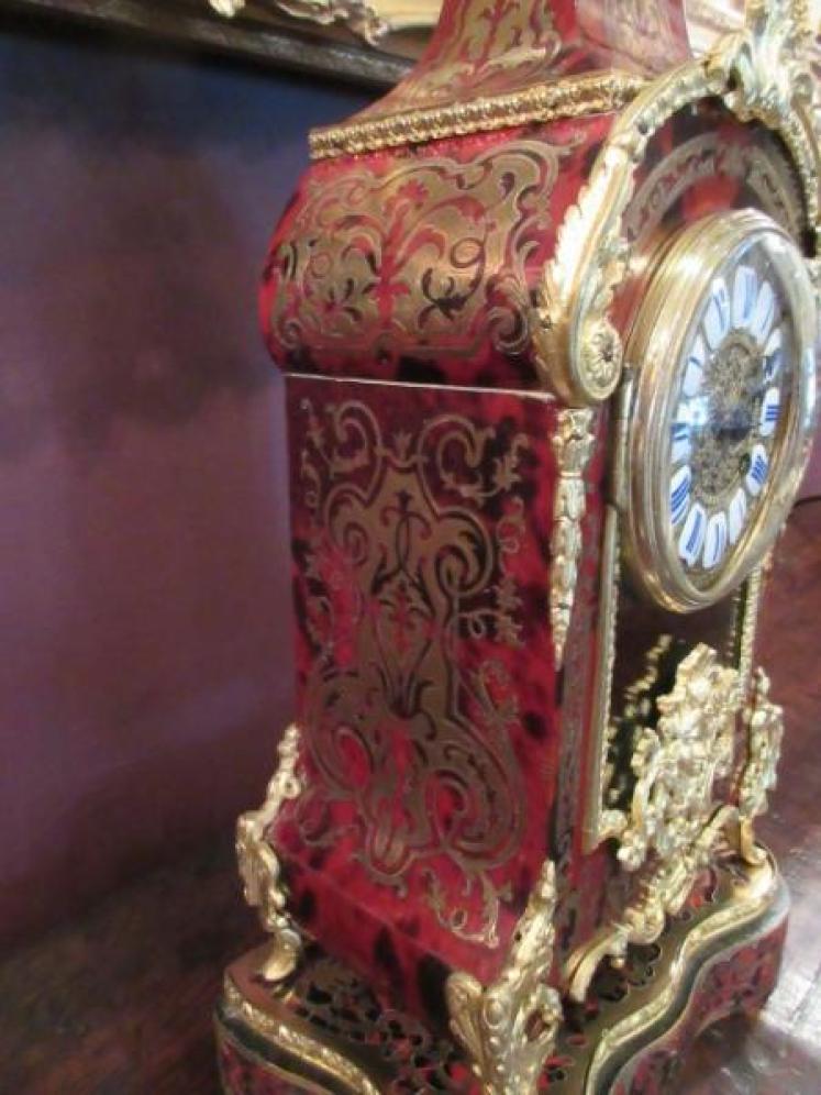 Impressive Mid Victorian Boulle Mantel Clock - Image 3