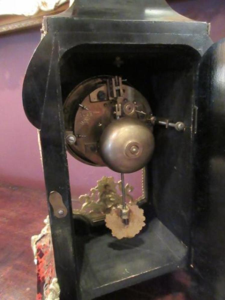 Impressive Mid Victorian Boulle Mantel Clock - Image 4