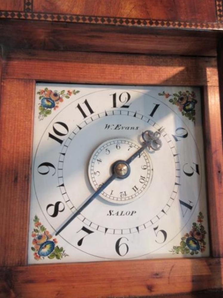 Late 18th Century Inlaid Shropshire Hooded Wall Clock - Image 2
