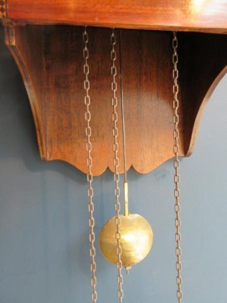 Late 18th Century Inlaid Shropshire Hooded Wall Clock - Image 3
