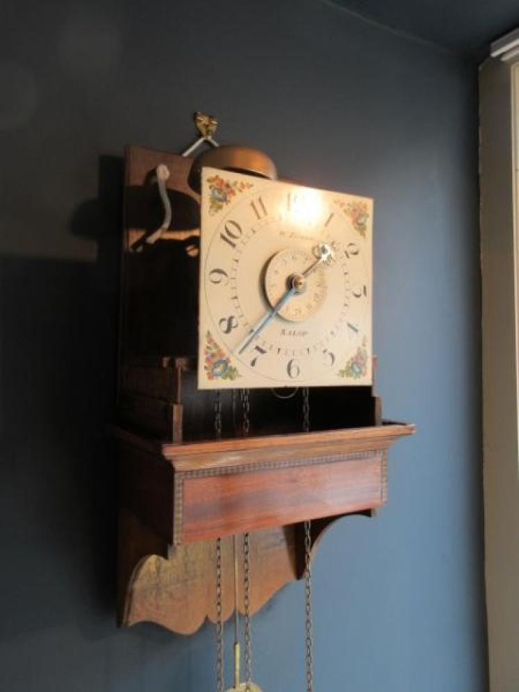 Late 18th Century Inlaid Shropshire Hooded Wall Clock - Image 4