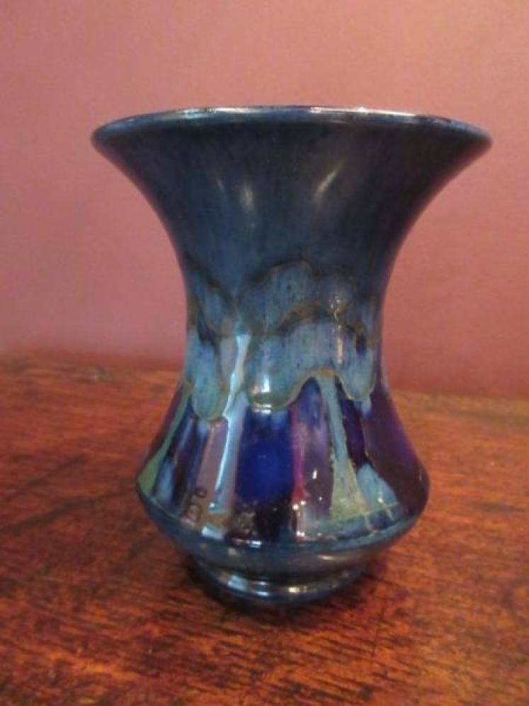 Moorcroft Moonlit Blue Flared Neck Vase - Image 4