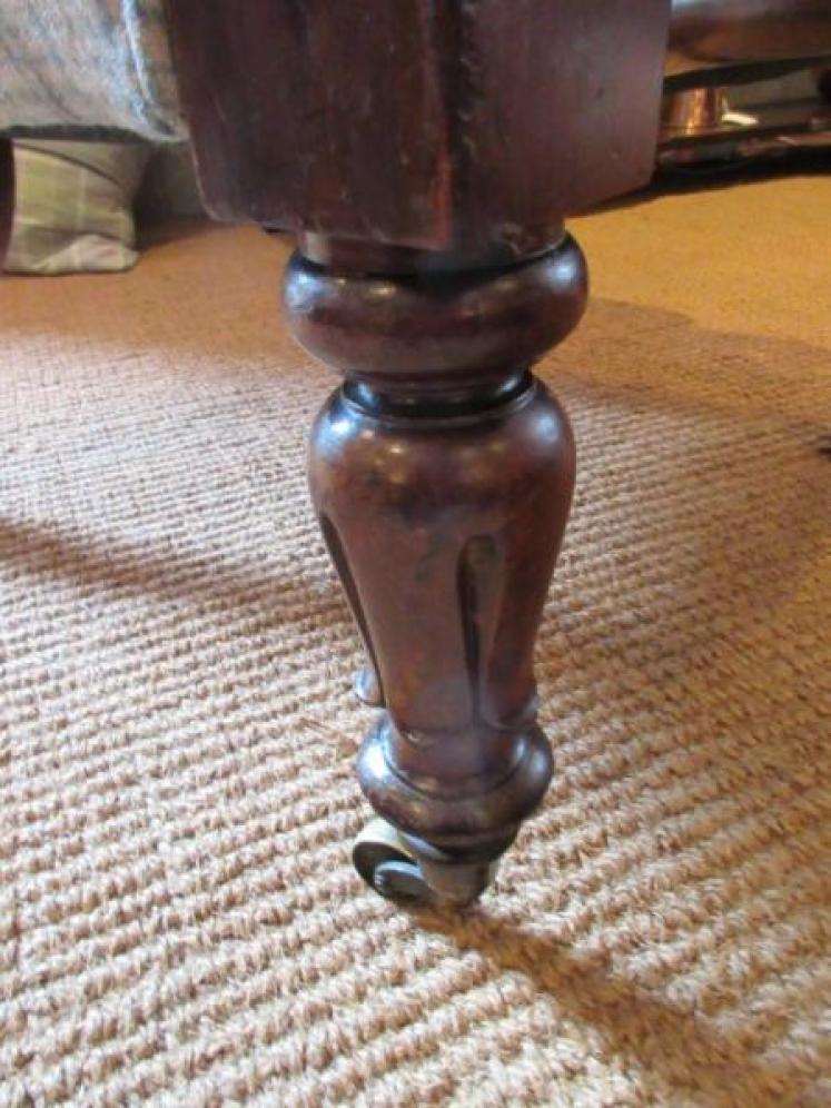 Early Victorian Upholstered Open Wing Armchair - Image 4