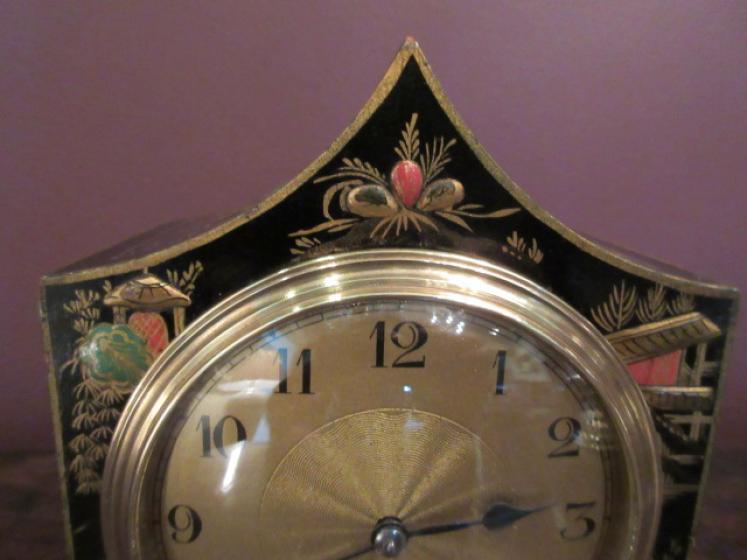 Small Edwardian Period Chinoserie Mantel Clock - Image 5