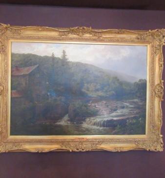 Fine 19th Century Oil 'Mill at Kirkdale' Painting