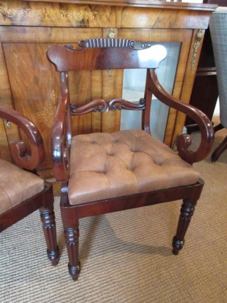 Fine Pair of William IV Period Elbow Chairs - Image 3