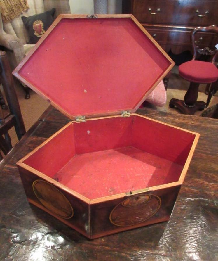 Superb Regency Period Inlaid Lozenge Shaped Box - Image 5