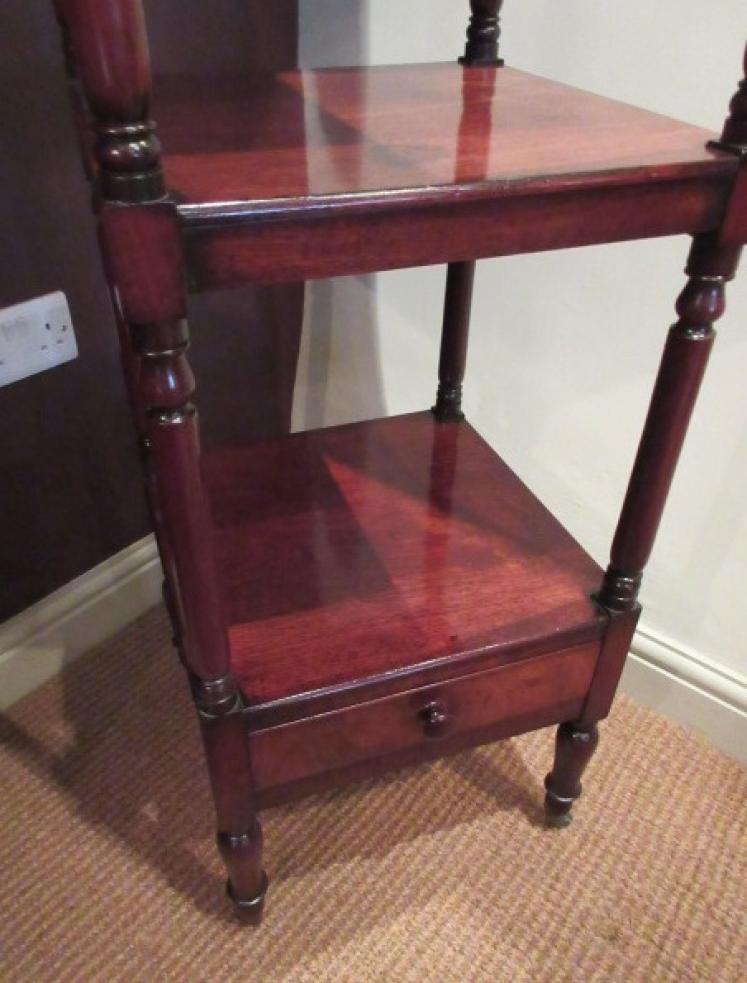 Fine William IV Period Mahogany Four Tier Whatnot - Image 2