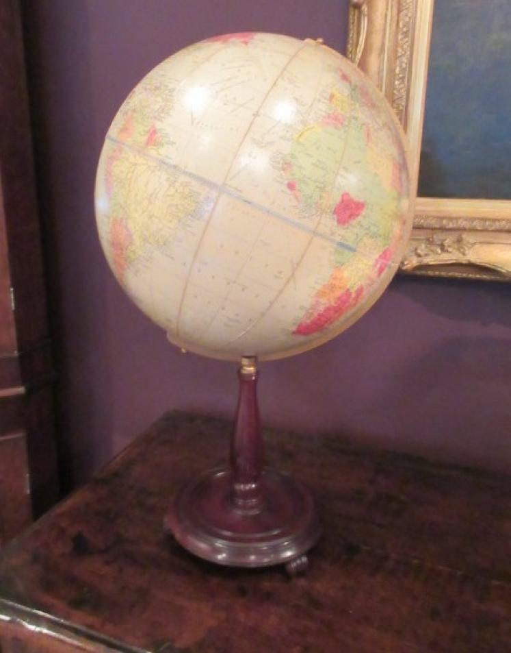 Phillip's of London Paper Mache Terrestrial Globe - Image 1