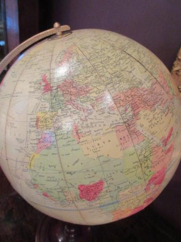 Phillip's of London Paper Mache Terrestrial Globe - Image 3