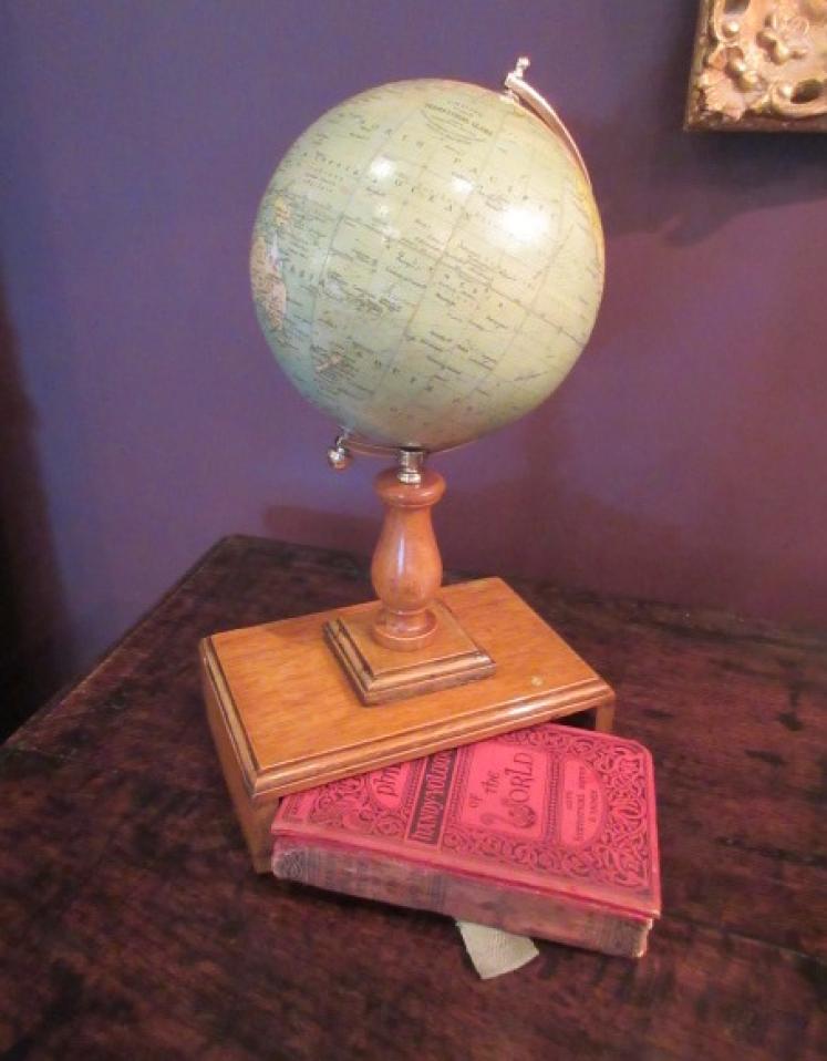 Very Unusual Phillip's 6" Terrestrial Globe & Atlas - Image 1