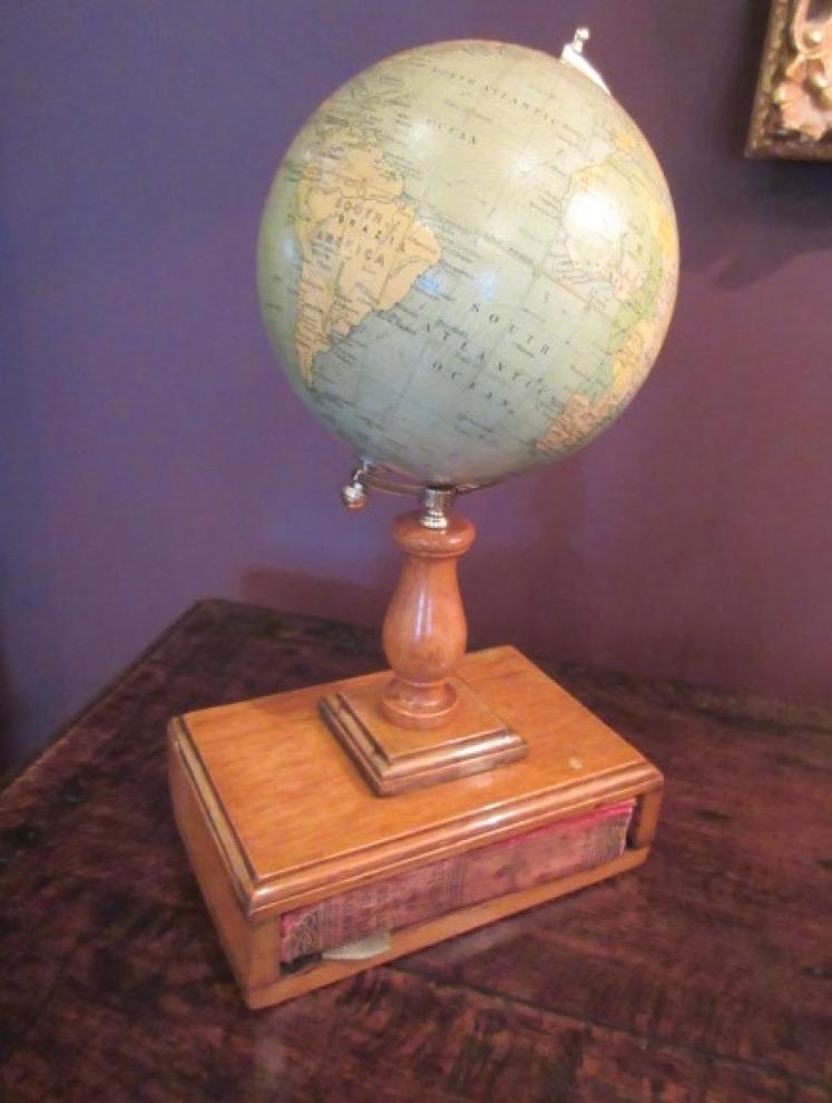 Very Unusual Phillip's 6" Terrestrial Globe & Atlas - Image 4