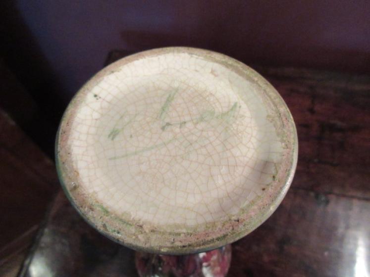 Art Nouveau Moorcroft Cornflower on Ochre Vase - Image 4
