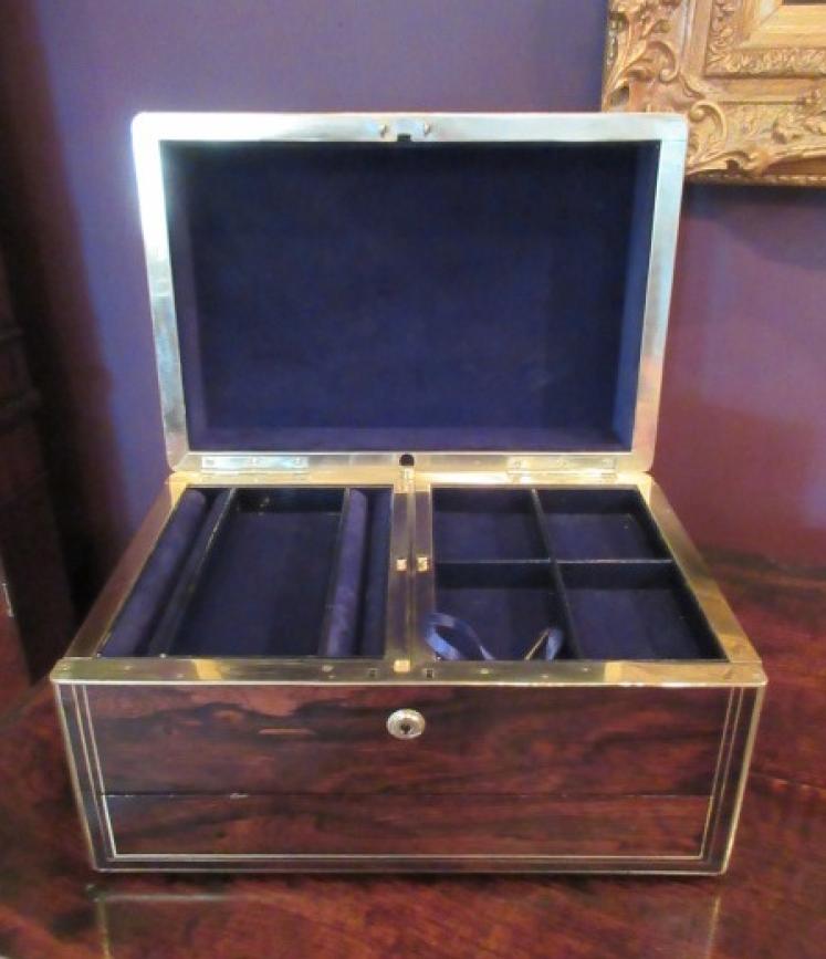 High Quality Mid Victorian Coromandel Jewellery Box - Image 1