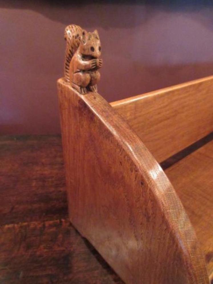 'Squirrelman' Polished Oak Book Rack - Image 2