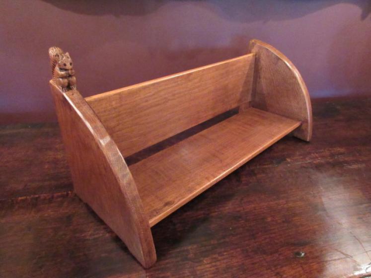 'Squirrelman' Polished Oak Book Rack - Image 5