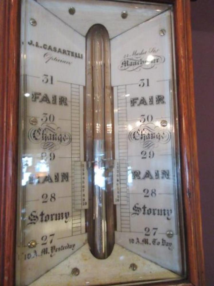 Top Quality Victorian Oak Manchester Stick Barometer - Image 3