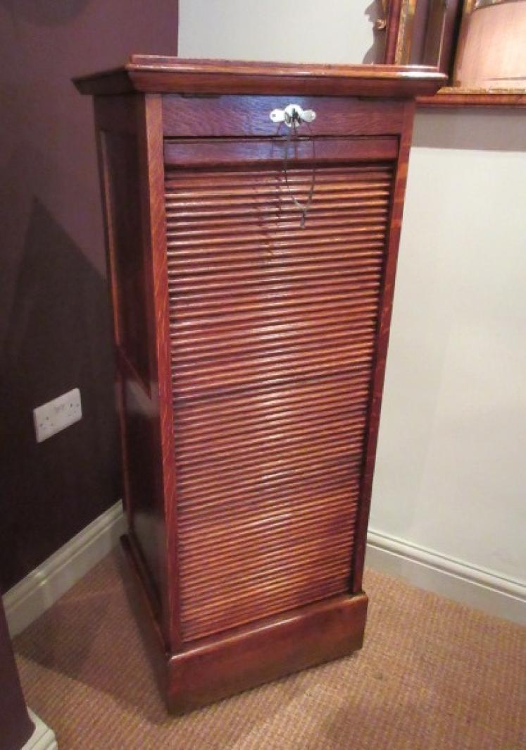 Superb Edwardian Period Polished Oak Filing Cabinet - Image 5