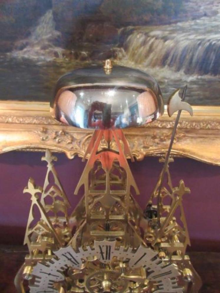 Mid Victorian Fusee 'Lichfield Cathedral' Skeleton Clock - Image 2