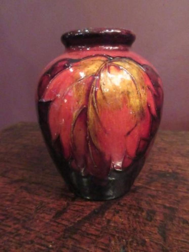 Moorcroft Flambe Glazed Leaf & Berries Vase - Image 3