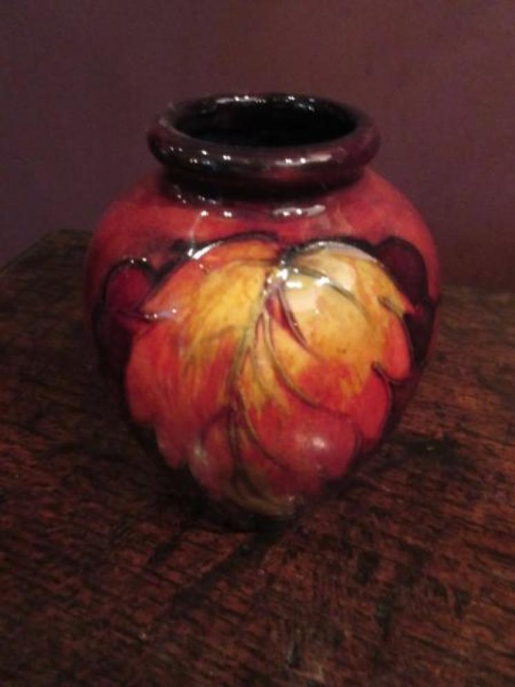 Moorcroft Flambe Glazed Leaf & Berries Vase - Image 5