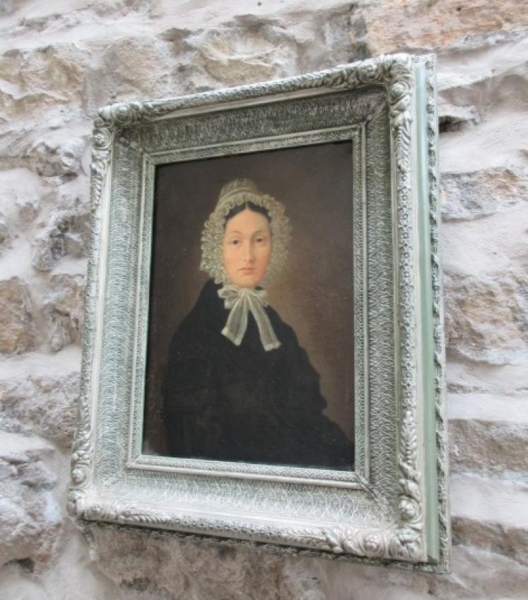 Mid Victorian Oil on Canvas Portrait of a Lady - Image 1