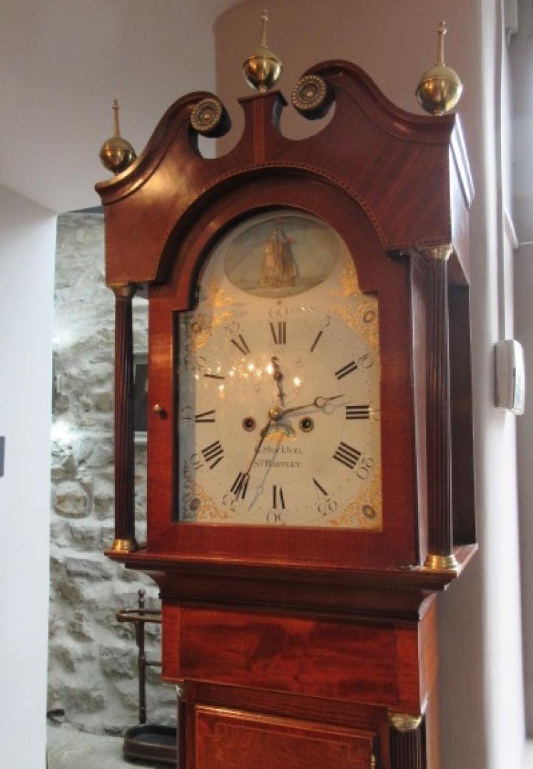 Pretty George III Period Inlaid 8 Day Longcase Clock - Image 1