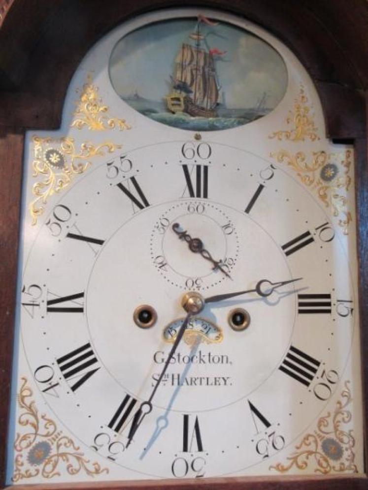 Pretty George III Period Inlaid 8 Day Longcase Clock - Image 2