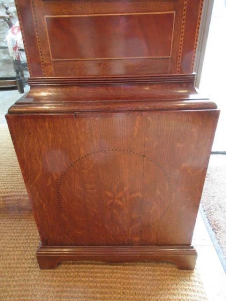 Pretty George III Period Inlaid 8 Day Longcase Clock - Image 4