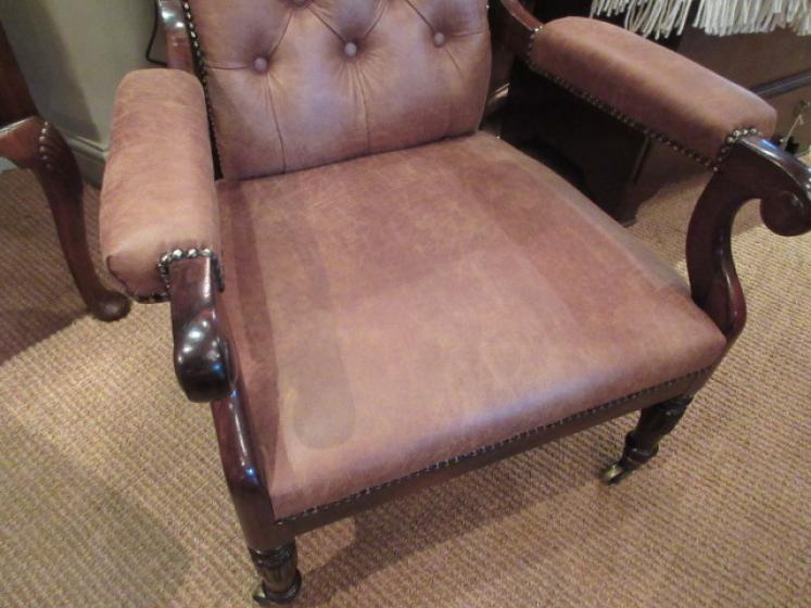 Top  Quality Regency Period Rosewood Open Armchair - Image 5