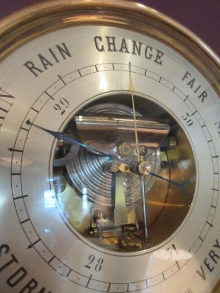 Large 19th Century 8" Holosteric Marine Barometer - Image 2