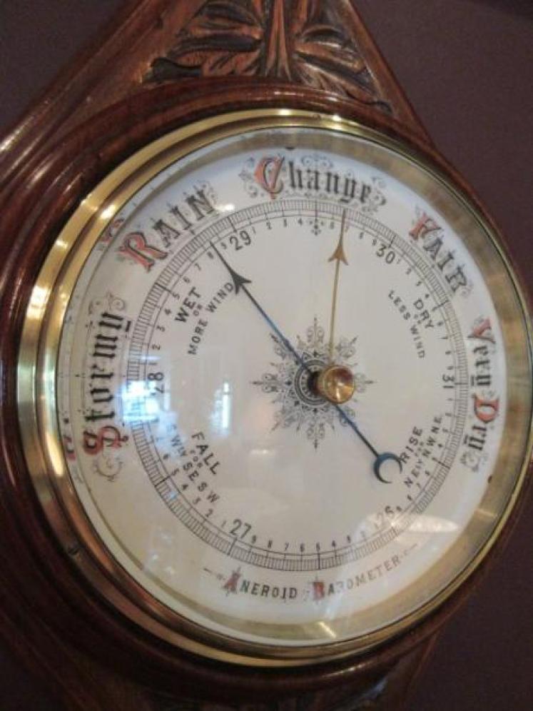High Quality Victorian Polished Walnut Barometer - Image 2