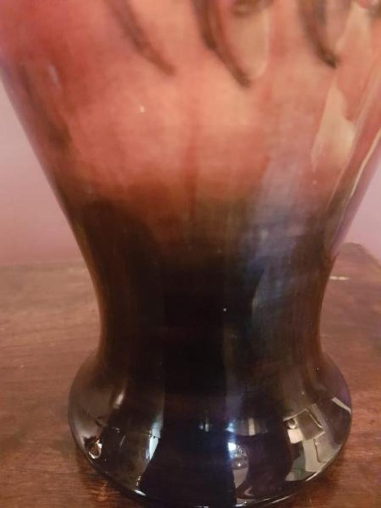 Early Moorcroft Anemone Flambe vase C. 1930 - Image 5