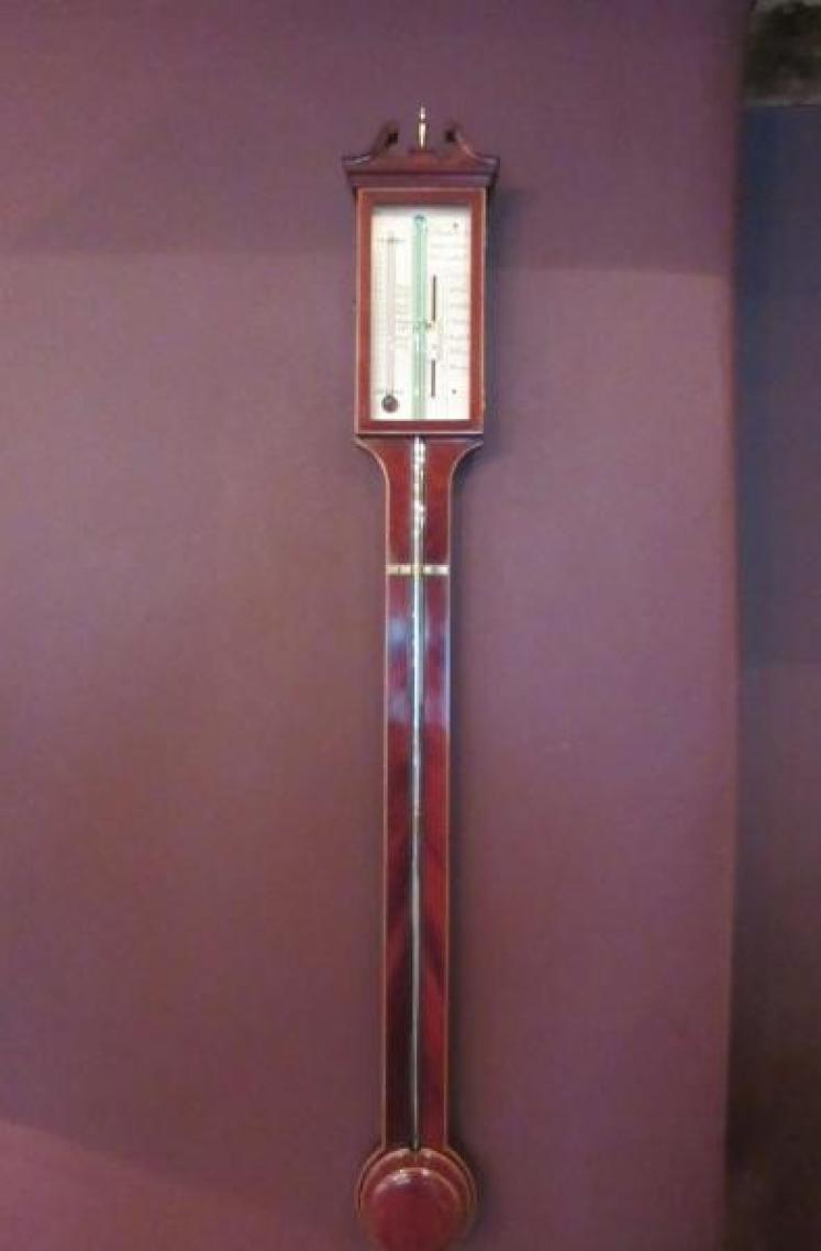 Fine 19th Century Sheraton Inlaid Stick Barometer - Image 4