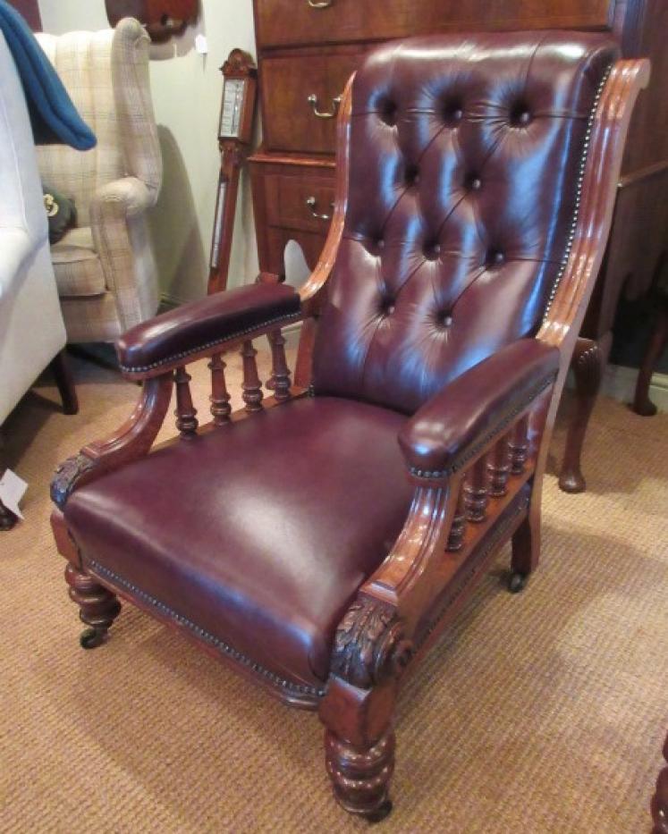 Stunning Pair of Mid Victorian Ladies & Gents Armchairs - Image 2