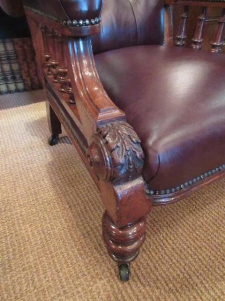 Stunning Pair of Mid Victorian Ladies & Gents Armchairs - Image 4