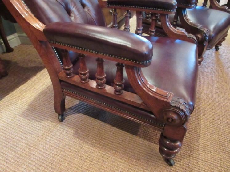 Stunning Pair of Mid Victorian Ladies & Gents Armchairs - Image 5