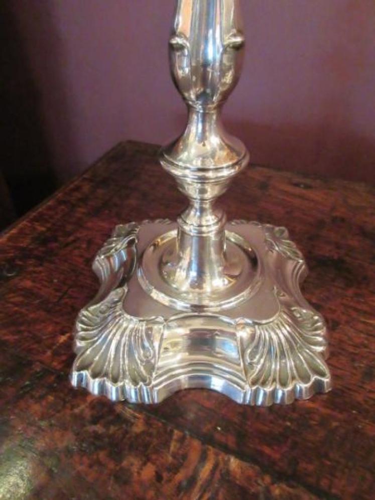 Impressive Pair of Edwardian London Silver Candlesticks - Image 2