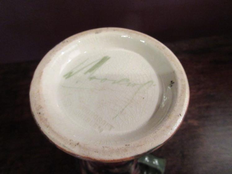 Early Moorcroft Spanish on Ochre Twin Handled Vase - Image 5