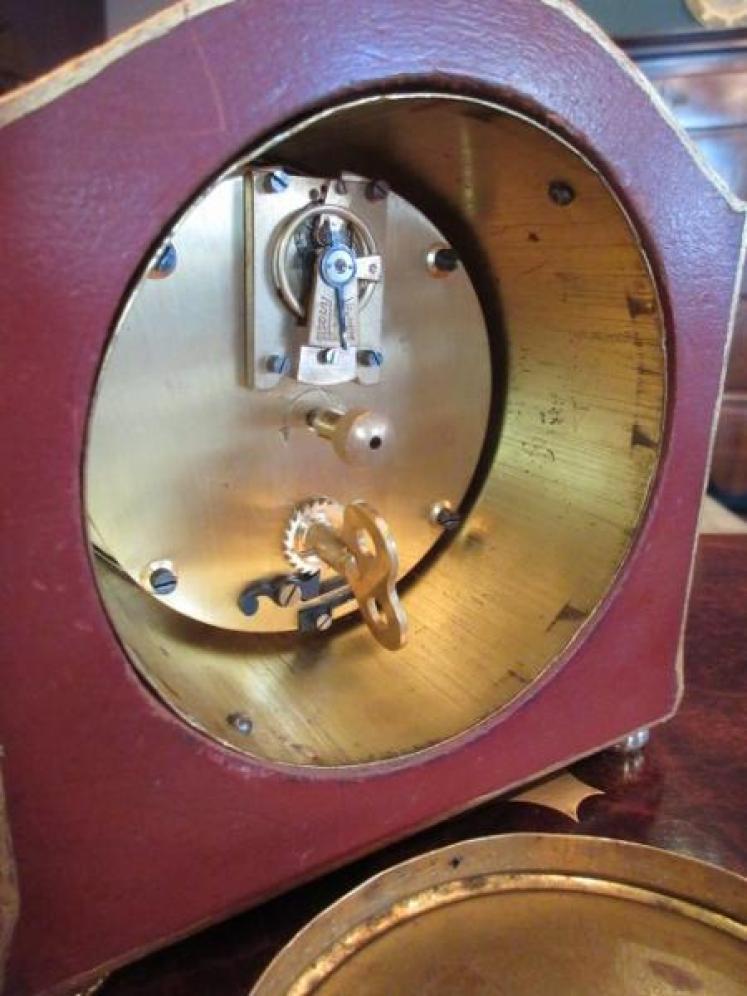 Small Edwardian Lacquered Chinoiserie Mantel Clock - Image 5