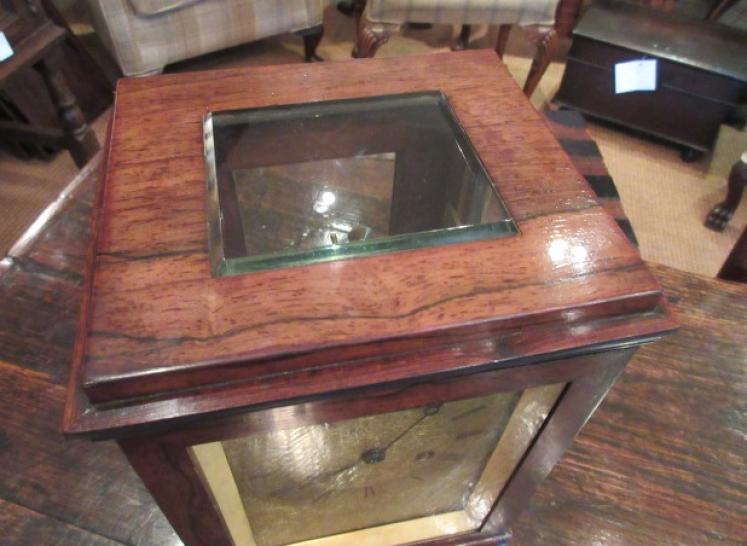Fine Regency Period Rosewood Striking Library Clock - Image 3