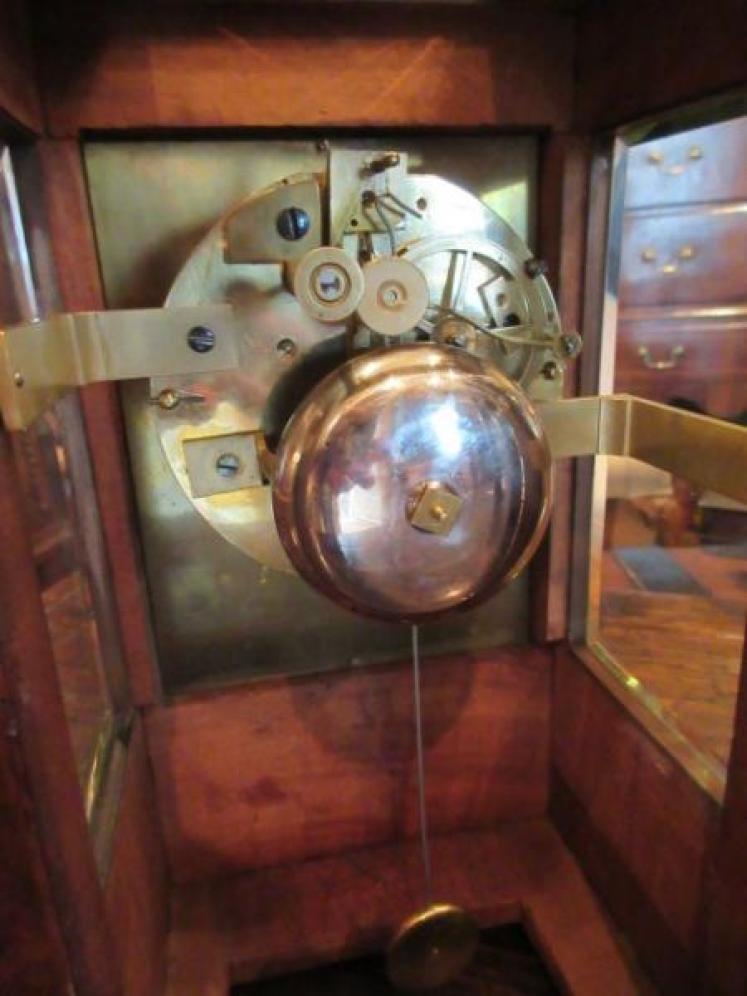 Fine Regency Period Rosewood Striking Library Clock - Image 4