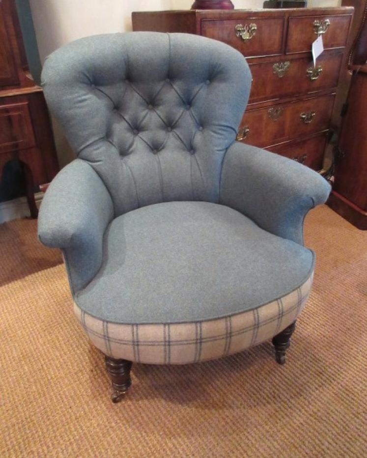 Mid Victorian Upholstered Lamb's of Manchester Armchair - Image 5